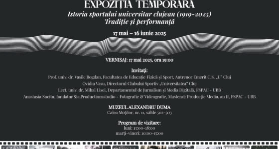 Expoziția temporară „Istoria sportului universitar clujean (1919-2025). Tradiție și performanță”