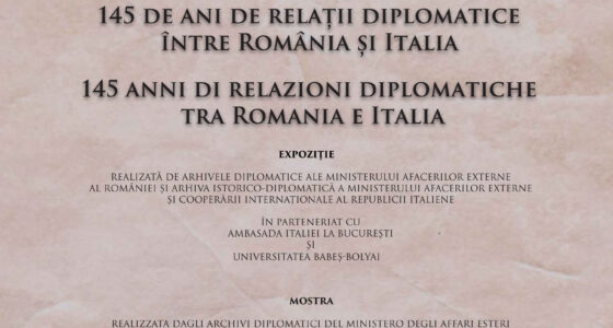 Expoziția „145 de ani de relații diplomatice între România și Italia” la Universitatea Babeș-Bolyai din Cluj-Napoca