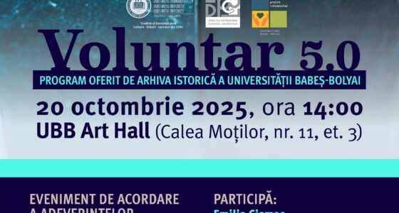 Voluntar 5.0 – Program oferit de Arhiva Istorică a Universității Babeș-Bolyai