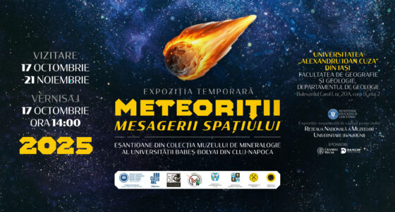 Expoziția „Meteoriții – mesagerii spațiului” – eșantioane din colecția Muzeului de Mineralogie al Universității Babeș-Bolyai, Cluj-Napoca